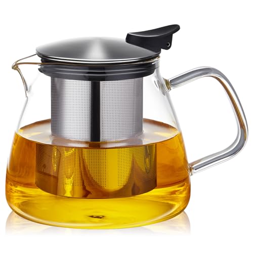 Glass Teapot Tea Pot with Removable Stainless Steel Infuser