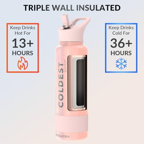 Coldest Insulated Water Bottle with Straw Lid
