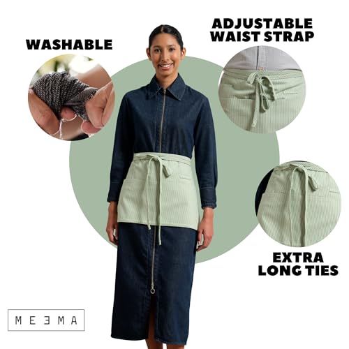 Chef Waist Aprons for Women with Pockets