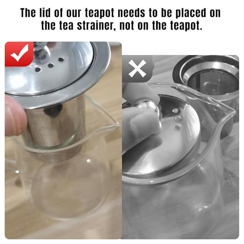 Glass Teapot Stovetop 44 OZ