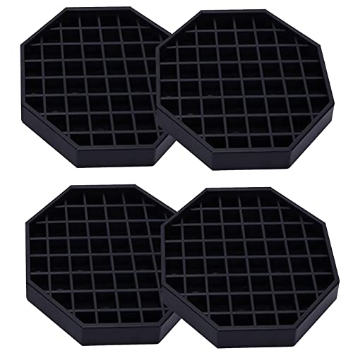 Drip Trays 6" Coffee Countertop Octagon Drip Tray Black Plastic Coffee Drip Tray With Honeycomb Grid (4 Count)