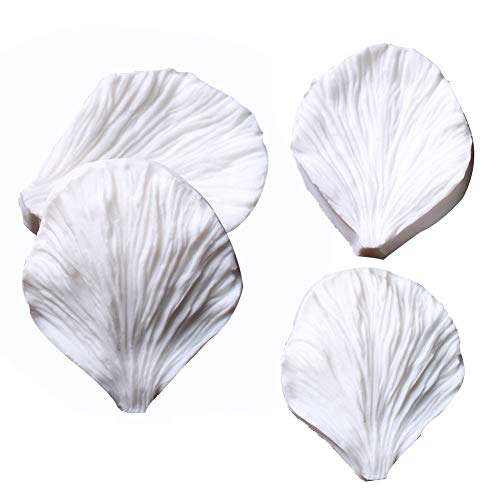 5pcs Stainless Steel Peony Cutter 2pcs Fondant Silicone Mold Gumpaste Peony Sugarcraft Flower Veining Mold Veiner Petal Making Tool
