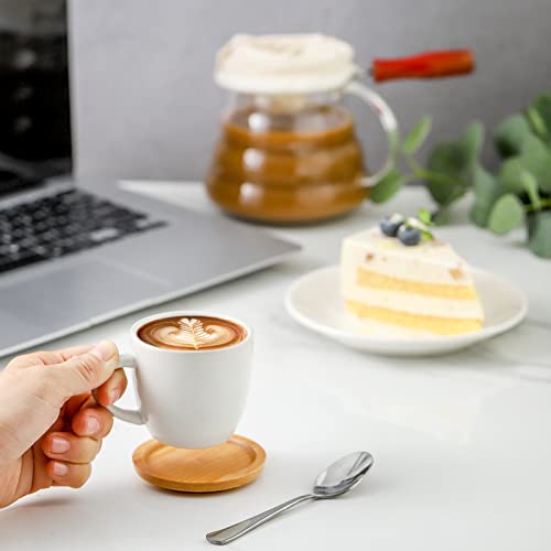 3 Ounce Espresso Cups and Saucers Set of 6 (6 Count)