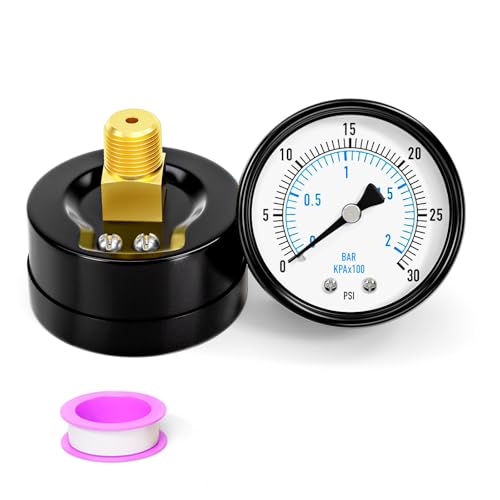 0 30PSI Well Pump Pressure Gauge 2" Dial Size
