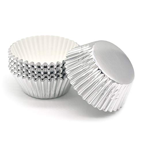 Standard Silver Foil Cupcake Liners Muffin Baking Cups for Party and More (100 Count)