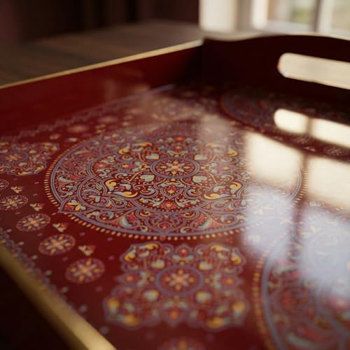 Boho Red Decorative Tray