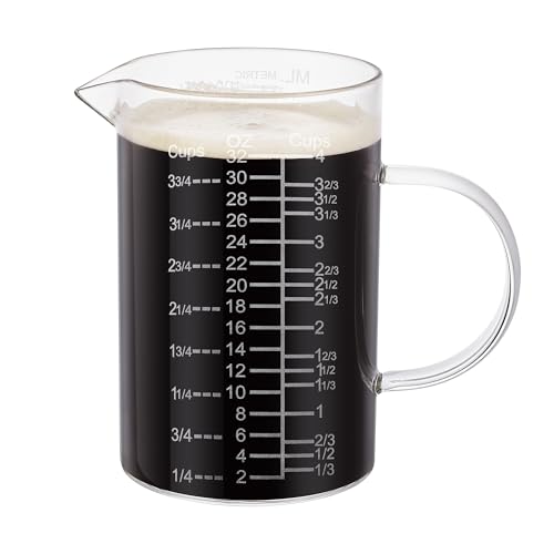 Ackers Etched Graduated Glass Measuring Cup
