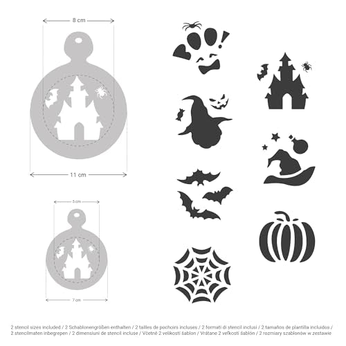 Coffee Stencils and Cookies Decoration 14Pcs 2.8”x2.8” and 4.3”x4.3”