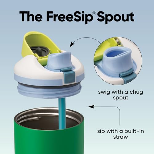 FreeSip Tumbler Stainless Steel Water Bottle 40 oz Putting Green