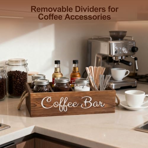 Coffee Station Organizer with Small Removable Dividers