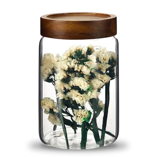 Glass Spice Jar Coffee Sugar Container Airtight Glass Jar Food Storage Canisters Bottle for Kitchen Seasoning Tea Herb Overnight Oats Bar Parfait Snacks