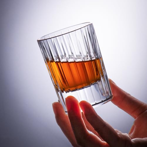 Crystal Whiskey Glasses Set of 2 Handcrafted Old Fashioned Glasses (2 Count)