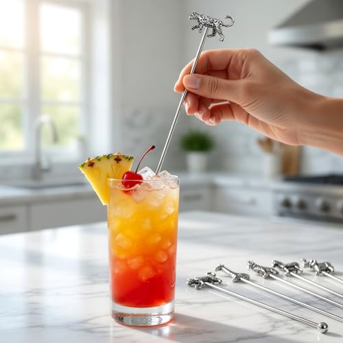 6 Pcs 7.5'' Metal Stir Sticks