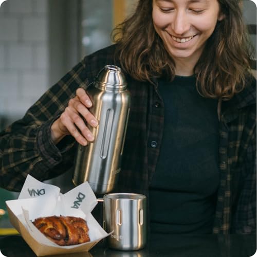34 oz Vacuum Insulated Stainless Steel Water Bottle with Cup Lid