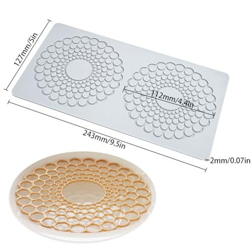 Hollow Round Circular Design Lace Mat Chocolate Fondant Mold DIY Sugar Craft Silicone Pad Cake Decorating Tools Kitchen Bakeware