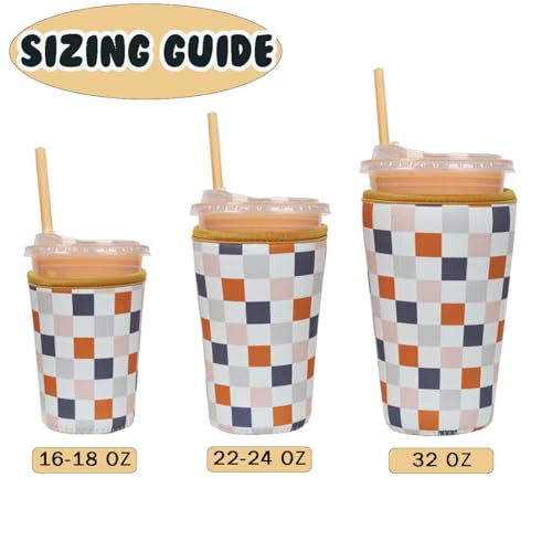 Reusable Insulated Neoprene Iced Coffee Cup Sleeve