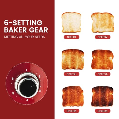 2 Slice Toaster Retro Stainless Steel with Bagel
