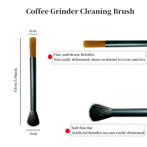 Professional Burr Grinder Cleaning Brush with Aluminum Handle