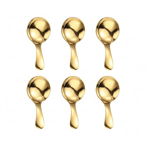 6PCS Mini Gold Spoons