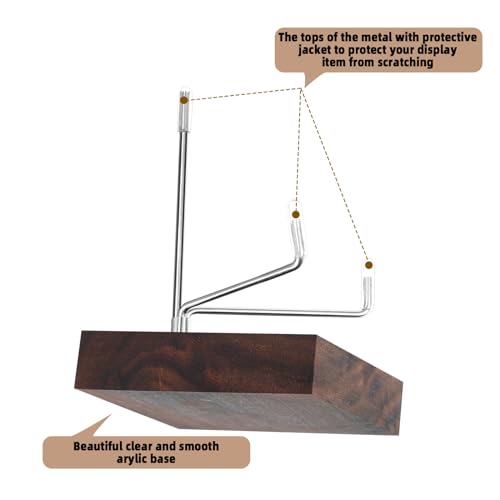 4 Pcs Rock Display Stand Wood Base (4 Count)