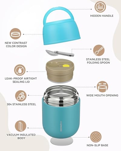 17oz Insulated Food Jar with Spoon