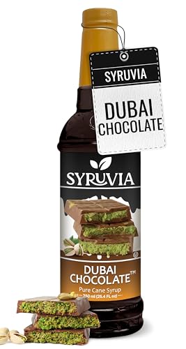 Coffee Syrup Dubai Chocolate Flavored Syrup for Drinks (25.4 Fl Oz)