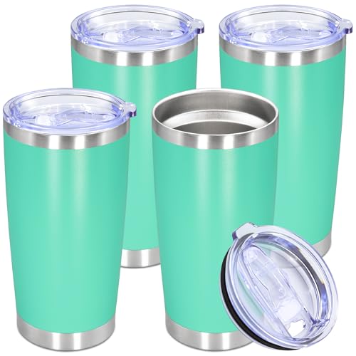 20oz Tumbler Stainless Steel Tumbler Coffee Tumbler with Lid Light Blue