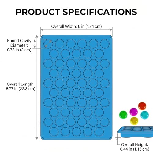 Round Gummy Candy Molds (220 Count)