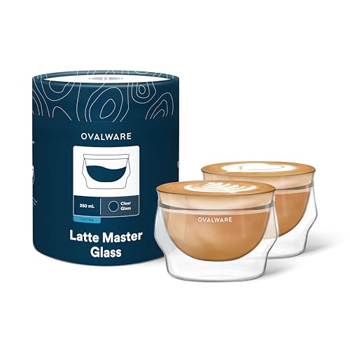 Double Wall Latte Art Cups 8.5oz (2 Count)