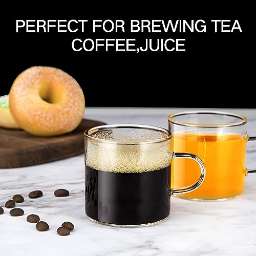 6 Pack 4oz Espresso Cups Espresso Shot Glasses with Handle (6 Count)