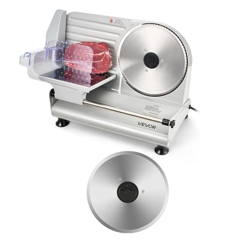 Meat Slicer 8.6" Electric Deli Slicer with 2 SUS420 Blades