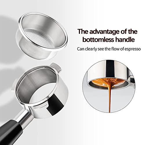 51mm Bottomless Portafilter 3 Ears Compatible with CASABREWS CM5418 and 3700 Series