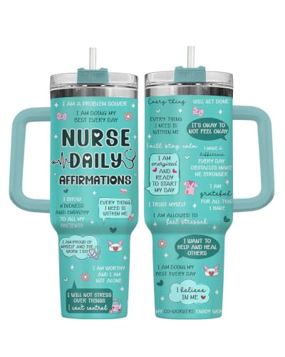 Nurse Life Funny Daily 40 oz Tumbler with Handle