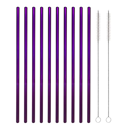 10 Pcs Stainless Steel Straws