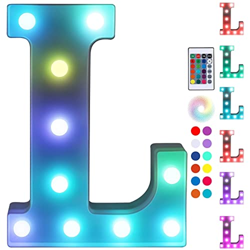 Colorful LED Letter Lights with Remote