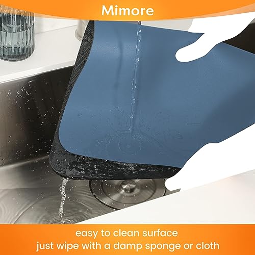 Coffee Mat 16x24 Inch Blue Bar Mat for Countertop
