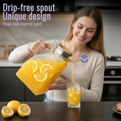 Glass Pitcher With Lid