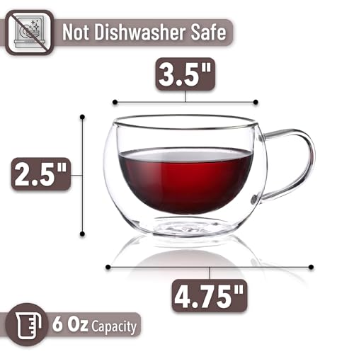BTaT Double Walled Espresso Cups (4 Count)