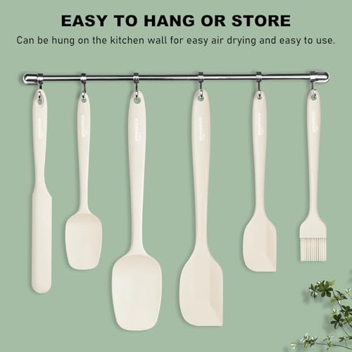 6 Pieces Silicone Spatula Set with Silicone Brush (6 Count)