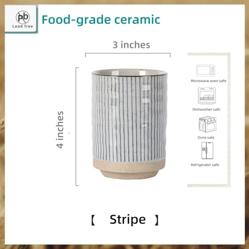 Stoneware Coffee Bar Utensil Holder Tea & Coffee Spoon & Stirrer Holder for Stir Stick Straw Teaspoon Holder Espresso Spoon Cup Small Utensil Jar