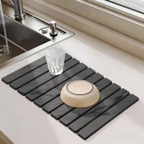 Large Stone Dish Drying Mat for Kitchen Counter (24 Sq Ft)