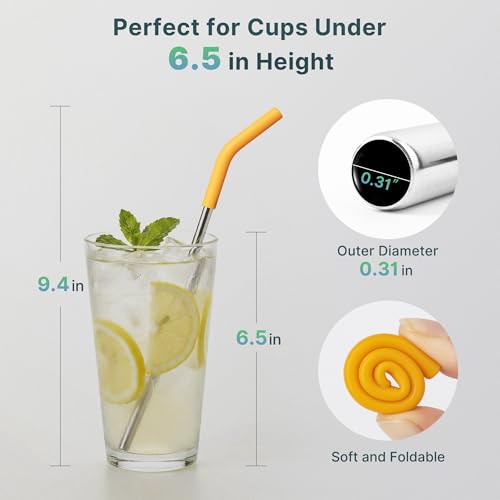 6.7" Short Metal Straw