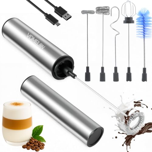 Rechargeable Milk Frother Handheld Electric Frother Wand Milk Foamer Drink Mixer for Coffee
