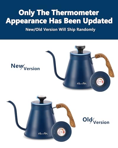 Gooseneck Kettle with Thermometer for Pour Over Coffee and Tea
