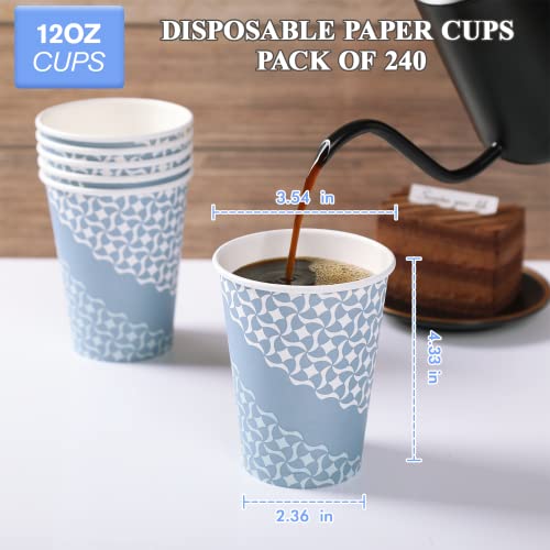 Paper Coffee Cups 12 oz (240 Count)
