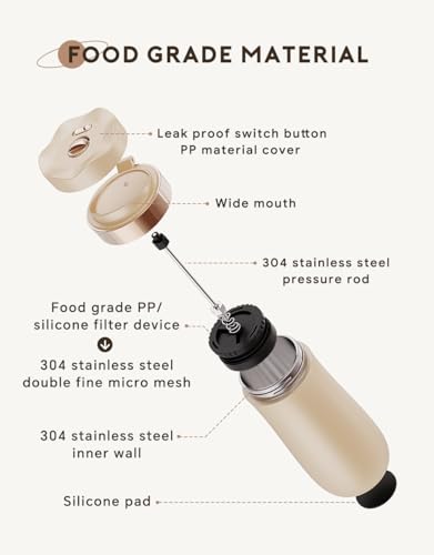 Portable French Press Coffee Maker & Tea Press