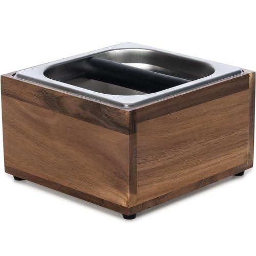 Espresso Knock Box Coffee Puck Dump Bin Grounds Accessories Tamping Station