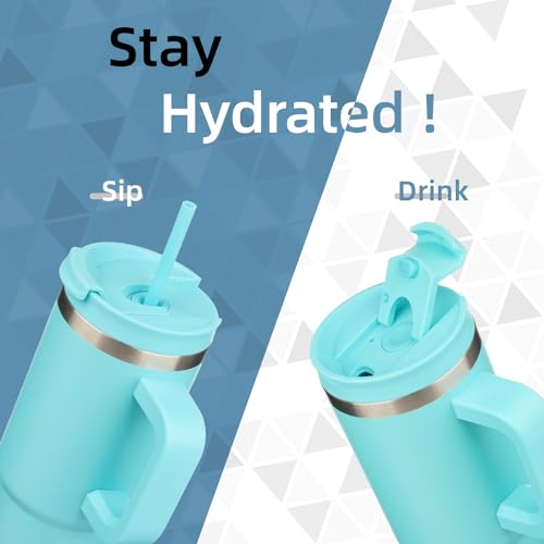 40 oz Insulated Tumbler Water Bottle with Handle