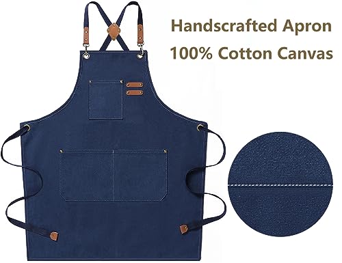 Chef Aprons for Men Women with Oversized Pockets