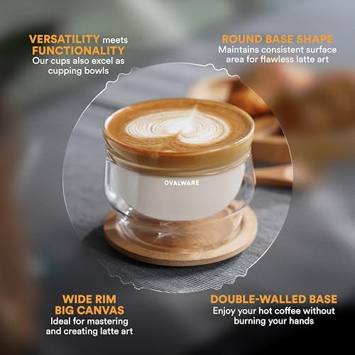 Double Wall Latte Art Cups 8.5oz (2 Count)